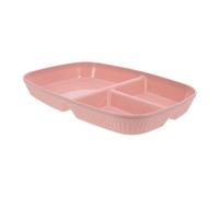 Cabilock Rectangular Compartment Plate Made of Lightweight with Divided Sections for Meal Prep and Commercial Use, Sturdy Snack Serving Tray for Portion Control and Everyday Dining