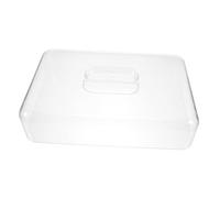 Cabilock Rectangular Transparent Acrylic Food Cover Dome for Cakes Pastries Bread with Easy-clean Lid Protective Display Stand for Home Kitchen Restaurant Use