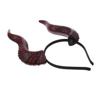 Cabilock Red Resin Demon Horns Headband for Halloween with Universal Fit and Vibrant Colour, Creative and Unique Party Decoration Accessory Suitable for Ages and Cosplay