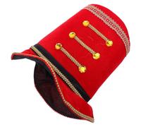 Cabilock Red Velvet Nutcracker Hat for Adult Christmas Costume Headwear | Vintage Flair, Party Costume Accessory, Photo Prop for Performances, Short Video Backgrounds, Festive Holiday Accessory