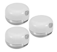 Cabilock Refillable Lip Balm Containers Small Empty Glass Jars with Built-in Mirror and Mini Silicone Applicator 3pcs for Face Cream and Balm, for Beauty Routines and DIY Makeup Storage