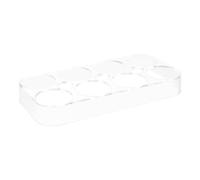 Cabilock Refrigerator Egg Holder Tray Holds up to 8 Eggs Plastic Clear Storage Rack Display Tray Stackable Dispenser Organizer for Fridge Kitchen Countertop Restaurant