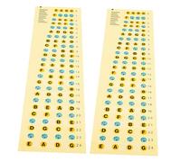 Cabilock Removable Bass Scale Stickers Compact Paper and Pvc Note Decals for Bass Fretboard 2pcs for Beginners and Children Practising Guitar