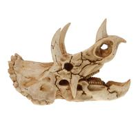Cabilock Resin Dinosaur Skull Hide Artificial Hideout Cave Large Hide Gecko Accessories Unique Realistic Resin Aquarium Habitat Decoration for Reptiles and Chameleons Suitable