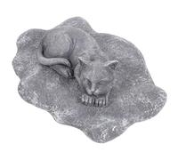Cabilock Resin Tombstone Pet Dog Grave Ornament Natural Texture Rock Shape Delicate Style Home Decoration Garden Decoration Pet Memorial Stone Ornament for Cat
