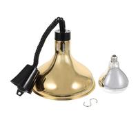 Cabilock Retractable Hanging Food Heat Lamp Titanium Color Single Head Buffet Warmer Lamp for Hotel Kitchen Food Warming and Heating