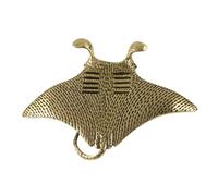 Cabilock Retro Brass Craft Fish Statue Miniature Animal Decor Desktop Ornament for Home Office with Stable Vintage Figurine Design