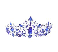 Cabilock Retro Crown Headband in Rhinestones Unique Baroque Style Crown for Female Wedding Accessory for Fancy Dress Occasions