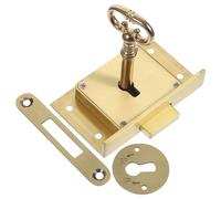 Cabilock Retro Drawer Lock with Key 2.36 X 1.57 X 0.39 Inch Vintage Cabinet Lock for Desk File Cabinet Furniture Drawer Security Replacement