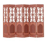 Cabilock Retro Mini Folding Screen 1:20 Scale Chinese Style Dollhouse Accessory with Plastic Material and Versatile Decoration for Desktop Mini Screen Settings