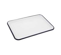 Cabilock Retro Rectangle Enamel Baking Tray Multi-Purpose Oven Dish for Roasting Bread Fruit Serving Heat Resistant Kitchenware