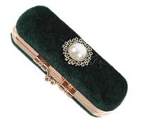 Cabilock Retro Velvet Lipstick Box Organizer for Cosmetics Vanity Cases Travel Toiletries