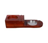 Cabilock Retro Wooden Ashtray: Wooden Cigar Ashtray With Whiskey Tray - Includes Pliers Drawer & Cigar Slot For Tabletop Decor Outdoor Use & Smoking Sessions