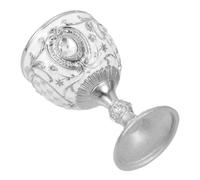 Cabilock Retro Zinc Alloy Wine Goblet Multi-Function Mini Goblet Cup with Delicate European Pattern Sturdy Vintage Decor for Home Dining and Elegant Drinkware Collection