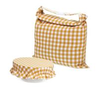 Cabilock Reusable Beeswax Bread Bag and Linen Bowl Cover for Homemade Sourdough Eco Friendly Food Storage with Breathable Material Natural Food Preservation for Kitchen Use