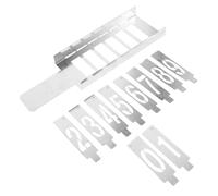 Cabilock Reusable Hollow Number Stencil Set for Mailbox and Fiber Distribution Box, Iron Material with 6-Slot Holder, Easy Information Update for Creative Wall Art and Crafting Projects