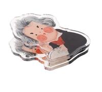 Cabilock Reusable Plastic Music Score Clip for Piano and Violin Cartoon Music Page Holder with Beethoven Design Small Note Clips and Instrument Accessories