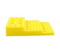 Cabilock Reusable Yellow Plastic Test Tube Rack for Tubes for Laboratory with Sturdy Construction and Spill-resistant Design