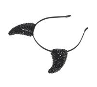 Cabilock Rhinestone Devil Horn Headband Sparkly Cow Horn Hairhoop Halloween Costume Accessories for Women and Comfortable Festive Party Cosplay Hair Decoration