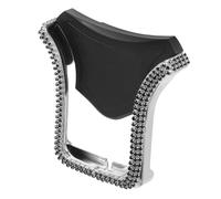 Cabilock Rhinestone U-shape Car Air Vent Phone Holder Telescopic Gravity Bracket with Charging Slot Black Fit for Vehicles Easy Installation Car Mounted Mobile Stand