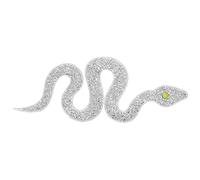 Cabilock Rhinestones Snake Patch Embroidered Iron on Patch for Jackets Bags Shoes DIY Clothing Repair Decorative Badge Crystal Beaded Design