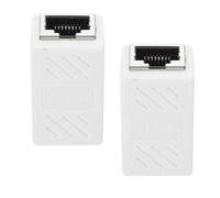 Cabilock Rj45 Ethernet Coupler 2pcs White Abs Zinc Alloy Female Connector | Cat6 Cat5e Cat5 Compatibility, Plug and Play Installation, Convenient Inline Pass through Network Cable Extension