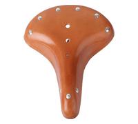 Cabilock Road Bike Saddle Faux Leather Shockproof Bike Seat Cushion Universal Saddle Vintage Style Dark Brown Light Brown Random Color Random Color