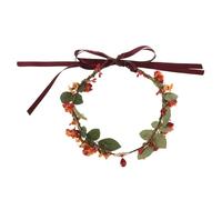 Cabilock Romantic Floral Crown Headband with Rhinestones Handmade Flower Crown for Weddings Parties Stylish Hair Accessories for Women Comfortable Fit Versatile Colors for Beach Vacations