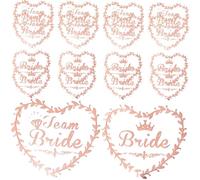 Cabilock Rose Gold Foil Wedding Temporary 2pcs Set - Bridesmaid Team Bride Body Stickers for Bridal Shower Party Favors and Wedding Accessories