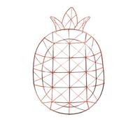 Cabilock Rose Gold Hollow Iron Fruit Basket Stand Pineapple Shape Decorative Kitchen Storage Holder for Fruits Vegetables Snacks Bread Organizer