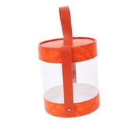 Cabilock Round Clear present Box with Lid Handle Versatile Transparent Packaging for Candy Presents Wedding Decorations for Special Storage
