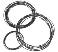 Cabilock Rubber Cassette Drive Belts Smooth 20pcs for Recorder, Flexible Replacement Tape Player Belts for Recorder Maintenance, Black, 1mm Square, 90-135mm Length Dvd Drive
