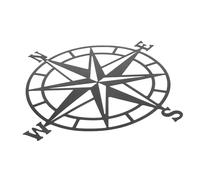 Cabilock Rustic Metal Nautical Compass Wall Art Coastal Beach Themed Home Decoration Vintage Rustic Sculpture for Living Room Bedroom Office Farmhouse Style Easy to Hang