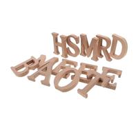 Cabilock Rustic Wood Decorative Letters Smooth Polished Walnut Wooden Alphabet Blocks for DIY Farmhouse Home Coffee Bar Tabletop Signs with Rounded Edges Safe for Wall and Desk Decor