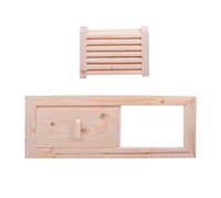 Cabilock Sauna Gable Vent Cedar Gable Vent Wooden Ventilation Louver Sauna Room Air Vent Grill Facility Pool Sauna Room