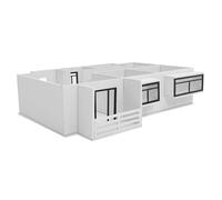 Cabilock Scale DIY Architectural Apartment Model Kit Unfinished Miniature House Layout Without Interior Details Easy to Assemble Empty Model Base for Students and Hobbyists