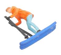Cabilock Scale Miniature Skiing People Figurine Model for Micro Landscape Sand Table and Architectural Decor with Vivid Detail Mini Ski Figure for Dioramas and Photo Props