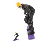 Cabilock Scale Tiny Skiing People Model for Micro Landscape and Architectural Decor Realistic Miniature Male Skier Figurine for Diorama Sand Table and Macro Photography Scenes