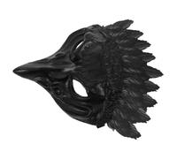 Cabilock Scary Halloween Bird Beak Mask for Adults with Comfortable Pu Material and Unique Design, for Costume Parties and Drama Performance, Easy to Match Black Masquerade Face Mask