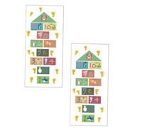 Cabilock Self Adhesive Cartoon Animal Floor Stickers for Playroom PVC Hopscotch Decals with Learning Thickened Home Decoration for Childrens Bedroom and Play Areas