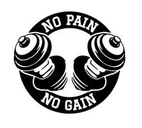 Cabilock Self Adhesive Wall Stickers Gym Wall Decoration Dumbbell Pattern Black PVC Waterproof Easy to Apply and Remove for Glass Partition and Dance Room