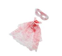 Cabilock Set Venetian Rose Lace Half Face Eye Cover Polyester Lace Mask for Women Halloween Party Cosplay Ball Gown Dress Up Accessory