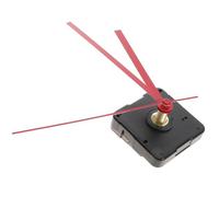 Cabilock Silent Clock Movement Kit with Red Straight Hands Noiseless Quartz Clock Mechanism Suitable for Home and Office
