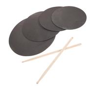 Cabilock Silent Drum Practice Pad Set with Mat Drum Mallet Sticks Kit for Quiet Practice Portable Percussion Pads Suitable for Students Teachers and Professionals
