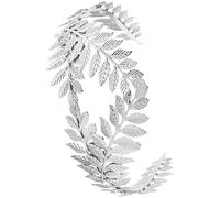 Cabilock Silver Leaf Headband Wedding Hair Piece for Bride Bridesmaid, Baroque Leaf Tiara Hair Accessories for Festival Party and Wedding