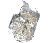 Cabilock Silver Medieval Chest Armor Breastplate Lightweight Plastic Knight Costume with Realistic Design, Easy Maintenance for Men and Women Dress up Party Armour for Masquerade and Role