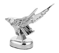 Cabilock Silver Plastic Eagle Car Hood Ornament with Easy Installation, Multi-use Vehicle Decoration for Car Bonnet and Engine Hood, Creative Lifelike Design for Exterior Accessories