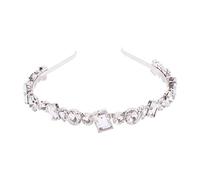 Cabilock Silver Rhinestone Headband Hair Accessory Made of Alloy with Fine Workmanship for Women, for Wedding and Daily Use Creating A Romantic Atmosphere