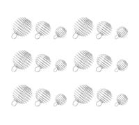 Cabilock Silver Spiral Bead Cage Pendants Easy to Return to Original Shape 30pcs Stretchable Alloy Beads Holder Charms for DIY Jewelry Making for Stones in Unique Crafts