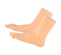 Cabilock Skin-Colored Soft Elastic Mannequin Feet Model for Painting and Display Realistic Hollow PVC Sock Foot Props with Separated Toes Lightweight Artistic Model for Artists and